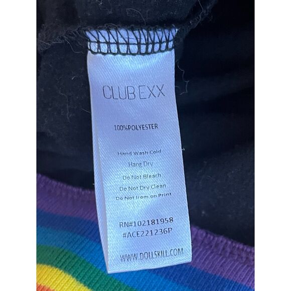 CLUB EXX Black Rainbow Sweatpants Trousers  Women's Size 2XL - Picture 3 of 8